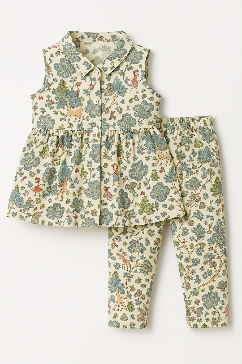 Baby Girl  Sleeveless Suit (Pair )