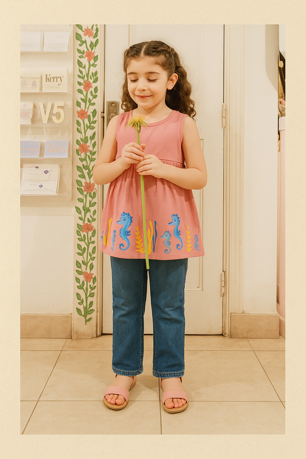 BABY GIRLS SLEEVLESS FROCK Dark salmon