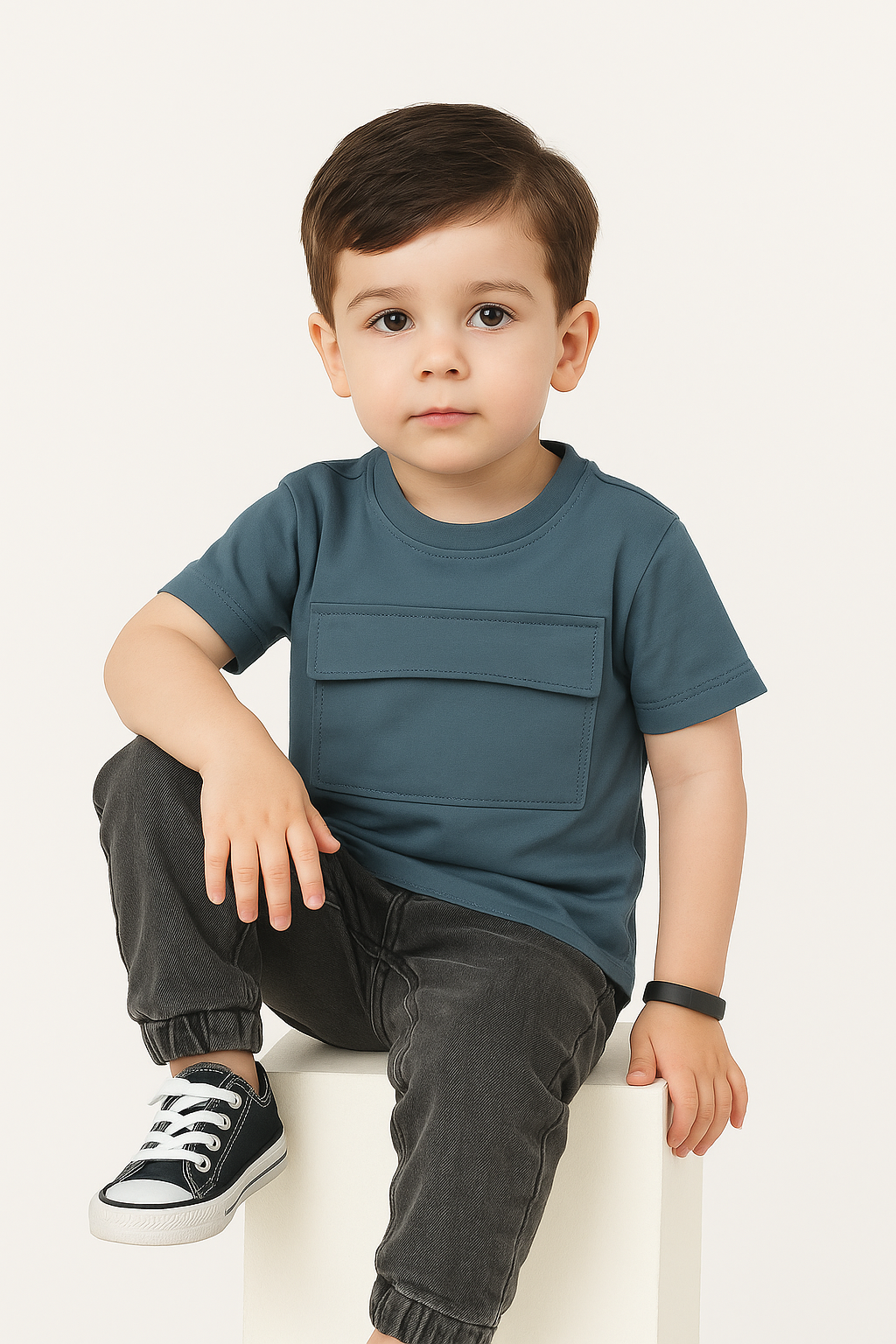 BOY HALF SLEVE T-SHIRT Cadet