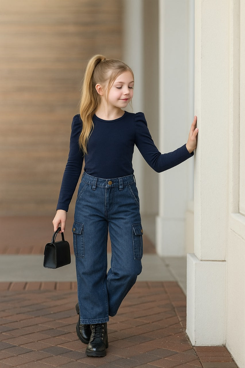 GIRL FLAPPER JEANS Saint_Patrick_Blue