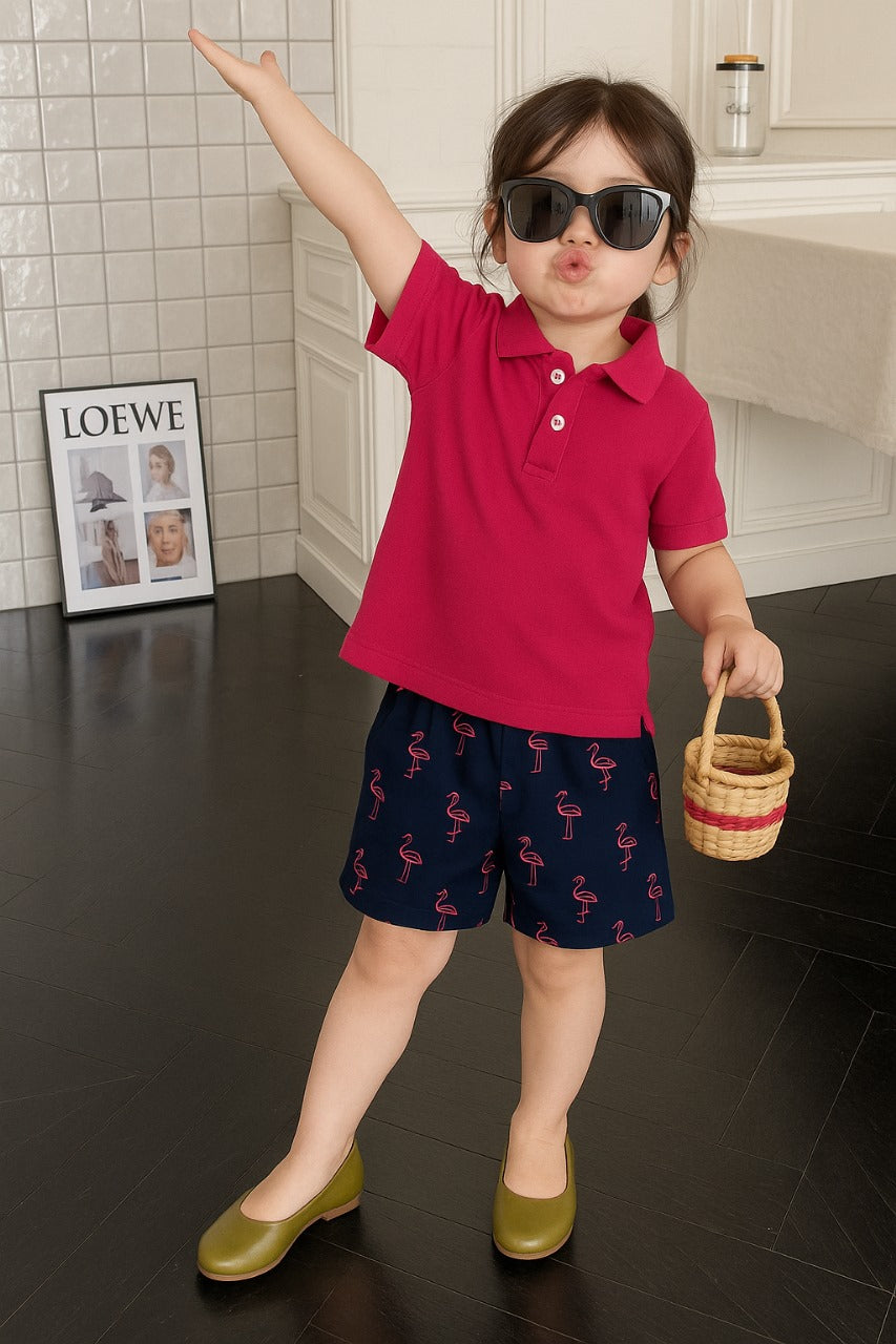 GIRL Polo T-SHIRT Red