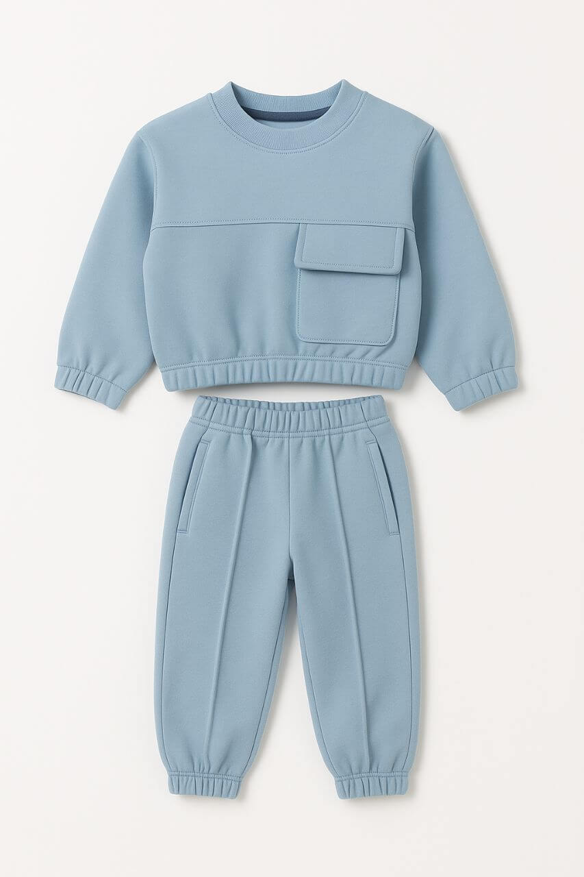 Sweat Shirt and Trouser Pair Blue Front