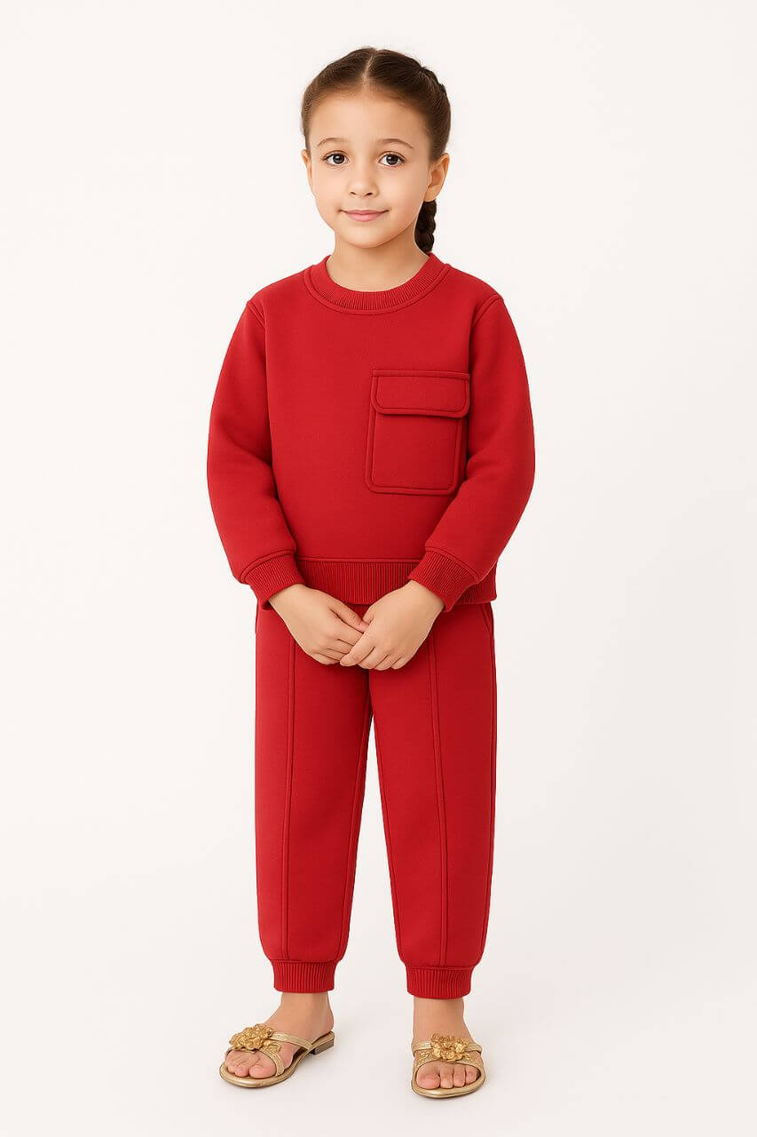 Sweat Shirt and Trouser Pair Red