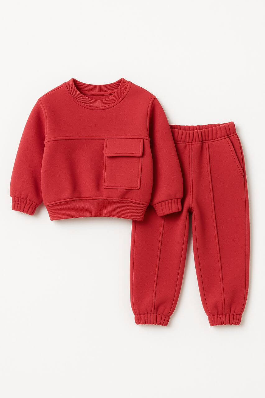 Sweat Shirt and Trouser Pair Red Front