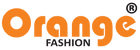 Orange Fashion logo with orange text on a white background