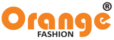 Orange Fashion logo with orange text on a white background